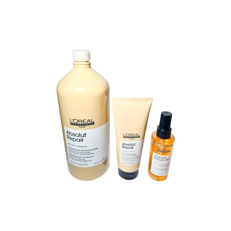 Loreal Absolut Repair Shampoo 1500 + Acondicionador + 10en1