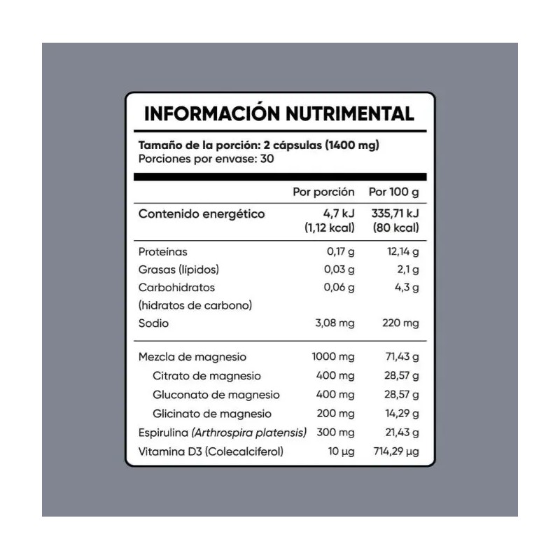 Multiblue Magnesio Con Vitaminas Fortalece Huesos 60caps