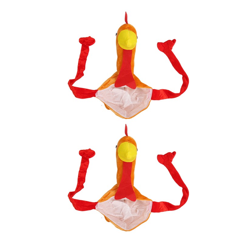2Pcs Turkey Hat Light Bright Colors Durable Polyester Soft Breathable