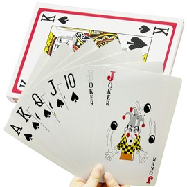 QkonkgnS Giant Playing Cards 8X11 Inch Large Deck of Cards Super Big Card Games for Families Oversized Casino Party Decorations Professional Poker Cards