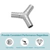 sourcing map 13/16" Y Shape Hose Barb Pipe Fitting, 304