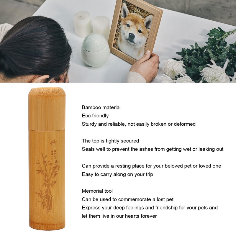 5pcs Pet Bamboo Urn Eco Friendly Memorial Small Urn for