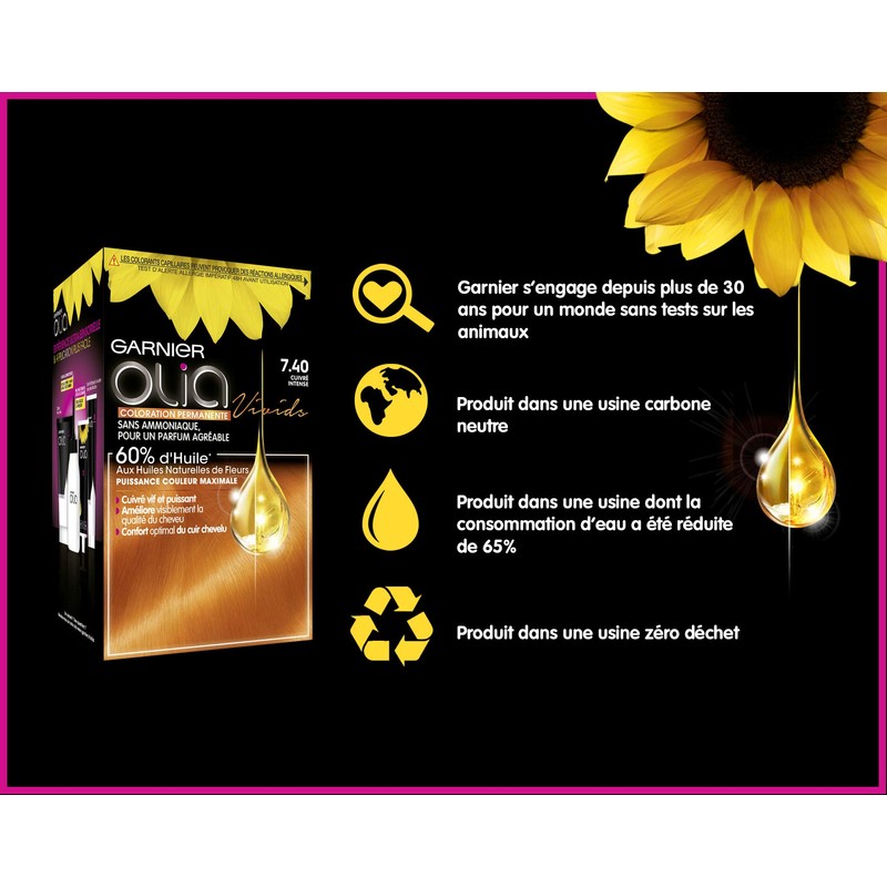 Garnier Olia Permanent Oil Hair Colour, No Ammonia, Colour: Copper