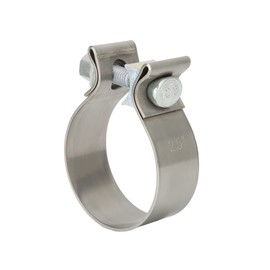 Tbest Universal Band Clamps - Rustproof Muffler Clamp for Downpipe Header Manifold Exhaust 2.5 Inch