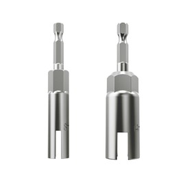 1/4 Inch Hex Shank, Slot Wing Nuts Drill Bit Socket Wrenches Tools Set Power Wing Nut Driver Set, Drills Bits for Panel Nuts Screws Eye C Hook Bolt (2P(8 14))