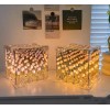 Jextech Cubo Tulipanes Infinito Lámpara Noche Cubo Espejo Romántico