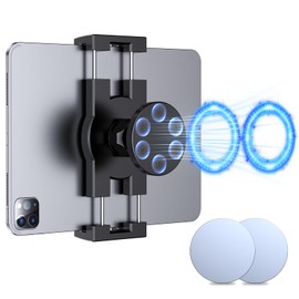 RomHaus Magnetic Tablet Mount Holder, Up to 6-7 Pounds of Suction Force, Tablet Mount for Fridges, Gym, Rack, fits 4.7-12.9 inch Phones and Tablets, Metal Ball Joint