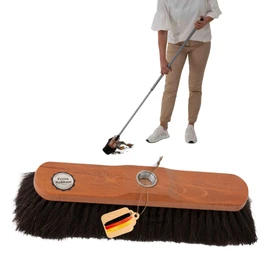 Novaliv Room Broom Horsehair Mix Broom Soft Bristles - Cabinet Broom Mixed Horsehair Broom Head - Ideal Broom for Laminate and Parquet - Horsehair Broom Mix Natural Bristles House Broom