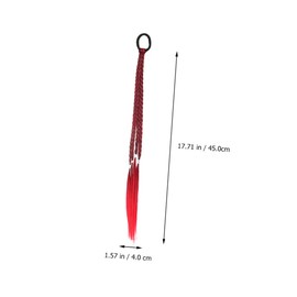 PACKOVE 5Pcs Wig Hair Ties Ponytail Accessories for Parties Daily Wear Weddings More Soft Synthetic Braid