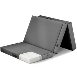 Cozzzi 4 Inch Twin Folding Mattress for Floor and Traveling with Removable Cover - Lightweight and Portable Mattress for Adults & Kids - Compact and Easy to Storage (75in x 39in x 4in)