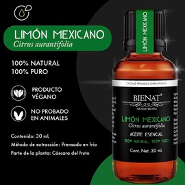 Bienat Aromaterapia Aceite Esencial de Limón Mexicano 30mL
