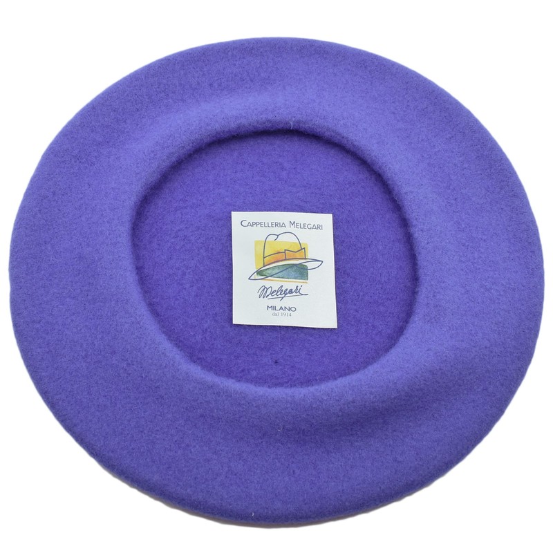 MELEGARI Ladies Beret 100% Wool Roma Beret Made in Italy,