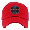 Shelby Cobra Dad Hat Embroidery Vintage Adjustable Embroidered Cap (Red)