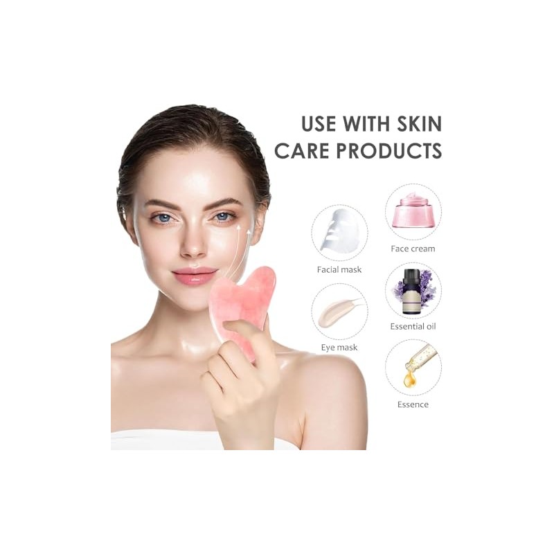 Gua Sha Stone Face Massager for Eye Swelling Skin Tightening