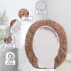 Baahrnom Luxury Soft Microfiber Toilet Lid Cover Machine Washable Solid
