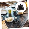 ABOOFAN Simple Ceramic Spice Jar with Lid and Spoon Practical