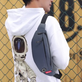 TINYAT Women Bum Bag Fanny Pack PU Waterproof Belt Bag Sling Waist Pack for Men Sport Running Hiking Walking Dog Travel Super Lightweight