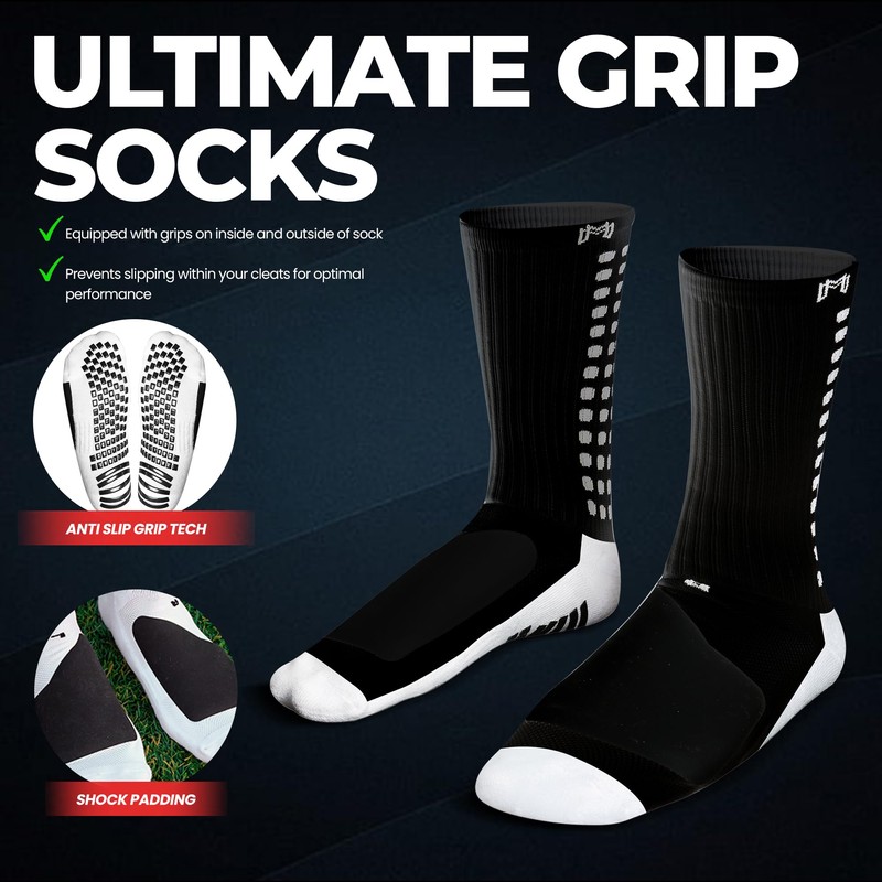 MediCaptain Lite - Protective Athletic Grip Sock with Metatarsal Padding