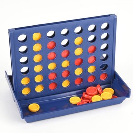 Genérico Juego de Mesa Conecta 4 en línea pequeño, Plegable y portátil                                                                                