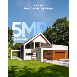 SANNCE 5MP CCTV Security POE Camera with Human/Vehicle Detection, Two-Way Audio, 100ft Night Vision, IP67 Weatherproof, Outdoor Surveillance 24/7 Recording, Smart AI Motion Detection 2.0