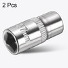 sourcing map 2pcs 12 Points Socket 1/4" Drive 7mm Metric