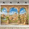 7X5Ft Greece Backdrop for Photoshoot Party Decorations, Ancient Greek Greece