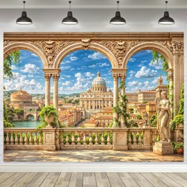 7X5Ft Greece Backdrop for Photoshoot Party Decorations, Ancient Greek Greece Palace Mythology Egyptian Backdrop for Photography Banner, Photographic Studio Photo Backgrounds