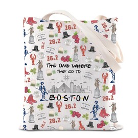 FOTAP Boston Trip Makeup Bag Boston Souvenir Gift Boston Travel Bag Boston Housewarming Gift Boston Vocation Gifts Massachusetts Gift (Boston tote)