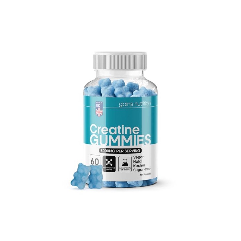 GN Creatine Duo Bundle, Powder and Gummies, 1kg Tub, Blueberry,