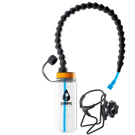 Giraffe Bottle Tower XL Hands Free Drinking System, Clear Tritan Bottle, with Round Tube Mounted Bottle Holder (Length 25 in / 63 cm)