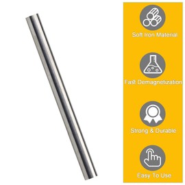 Soft Iron Rod, High Pure Iron Rod, Ideal Core for Making Electromagnets, 0.5" Diameter, 6" Long