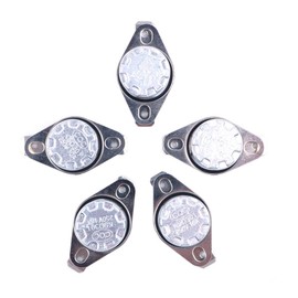 DollaTek 5-Pack KSD301 110 Degrees Centigrade Thermostat Thermal Control Switch 250V 10A Normally Closed NC Thermostat Temperature Switch