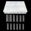 JZK 240x Clear C Curve Half Cover Square Nail Tips