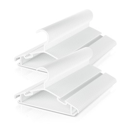 BRFOYU Baby Hangers 100 Pack Non-Slip Kids Plastic Hangers for Closet, Space Saving Toddler Hanger for Infant Clothing, Childrens Hanger for Child, White