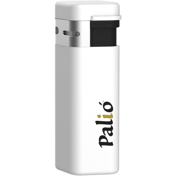 Palio Triple Torch Lighter, Oversized Fuel Tank, Flip-Top Lid, Durable Body, Easy Push Ignition, Triple Jet Flame Power, White
