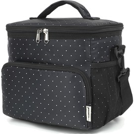 GYEUKHAM Insulated Lunch Bag for Adult/Women/Men, Reusable Large Lunch Box Cooler Soft Leakproof Tote, Thermal Meal Prep Lunch Pail with Adjustable Shoulder Strap for School/Travel/Office, Dot