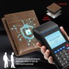 LEKOU Tarjetero de cuero, Cartera para Hombre RFID Bloqueo Antirrobo