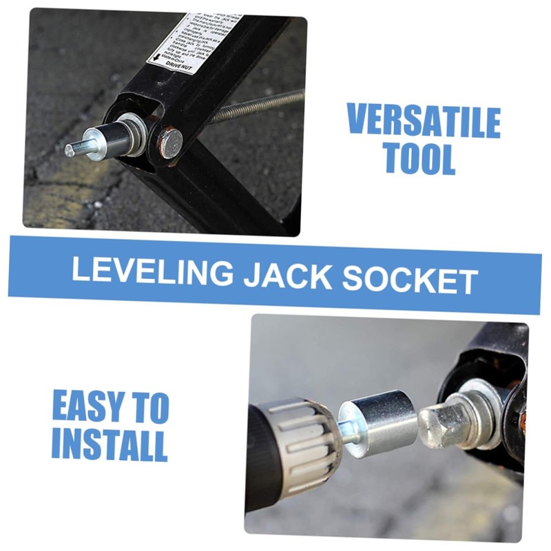 ABOOFAN 2pcs Scissor Jack Socket Drill Adapter for Rv and