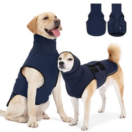 HomeChi Chaleco Ansiedad para Perro, con Orejeras para Cabeza contra Ruido, Reflectante Chamarra Antiestres para Perros, Alivio para Fuegos Artificial