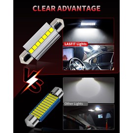 LASFIT Super Bright 578 LED Bulb 42mm Festoon 211-2 212-2 214-2 560 12844 Canbus Error Free 1.65 inch Upgraded for Dome Map Door Interior Door Trunk Glove Box Vanity Mirror Lights Xenon White (4pcs)