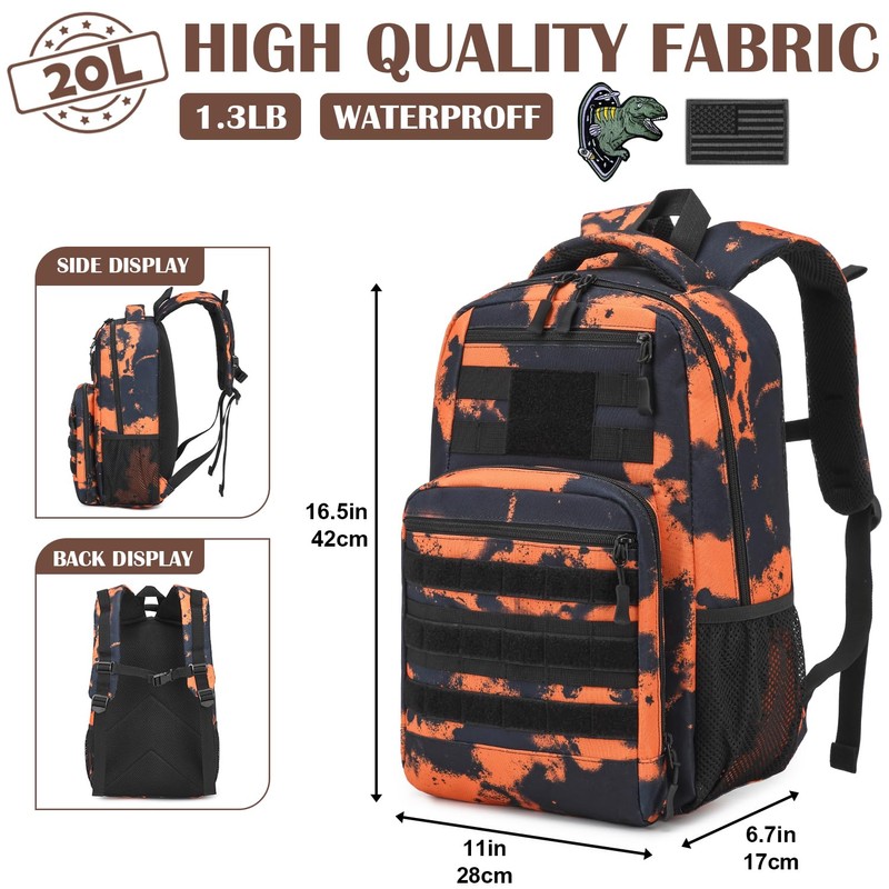 Tactical Backpack Army Molle Bookbag Military Backpack for Outdoor, Camping,