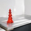 Lumineo Small Micro LED Red Glass Tree, 7.6" Tall, Warm