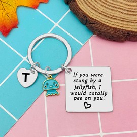 Friendship Gifts Initial Letter T Keychain for Women Men Friendship Keychain Best Friend Keychain True Friend Jewelry Gift Funny Friendship Gift for Teen Girl Boy Women Men Birthday Christmas Gifts