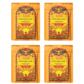 Vacadillos Beef Jerky Snack Packs Carne Seca, Habanero 4-Pack
