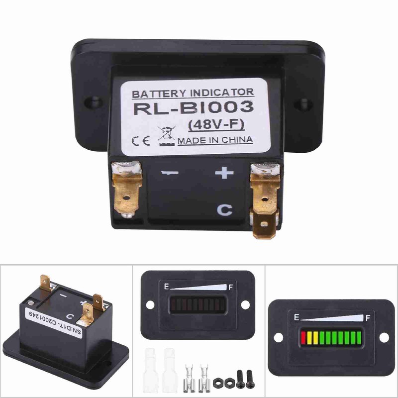 48V LED Digital Battery Indicator Meter Gauge for Golf Cart