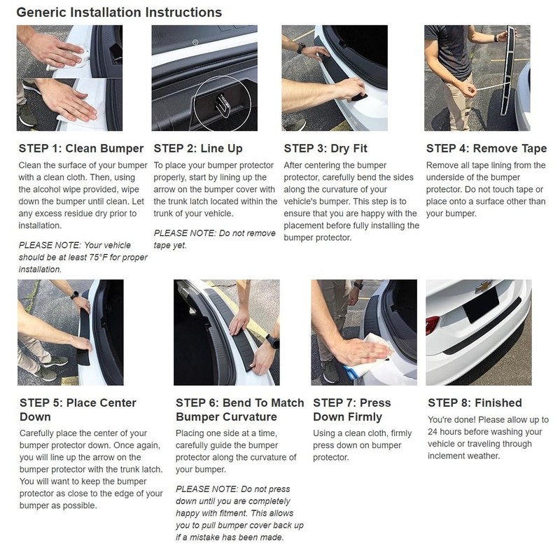 Rear Bumper Protector Compatible with Chrysler Pacifica 2017-2013