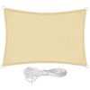 PHYLES Sun Sail, Waterproof Sun Protection, Rectangular, 3 x 4