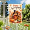 Happy Thanksgiving Turkey House Flag for Outside 28x40 Inch