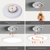 Matane 15.4in LED Flush Mount Ceiling Light Fixture with Remote,