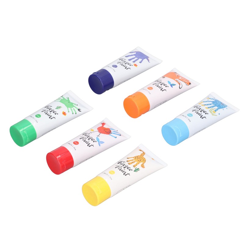 6pcs Finger Paint Safe Washable Eco Friendly Enlightenment Toy Finger